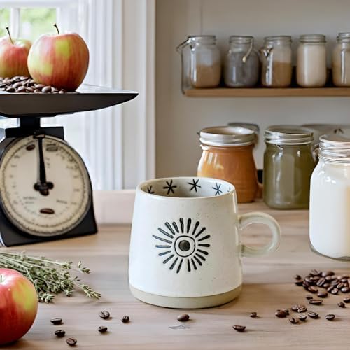 Ceramic Mug, Moon and Sun Coffee Mug with Handle, Daily Use Gift for Her/Him, Durable & Stylish Tea Cups for Home, Office - Dishwasher & Microwave Safe - Image 6