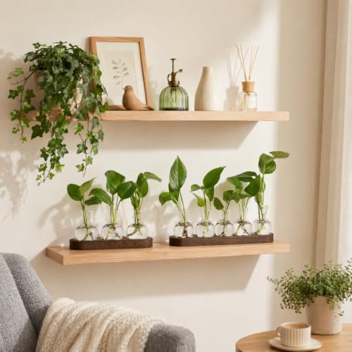 Plant Propagation Station with Wooden Stand, 5 Bulbs - Image 4