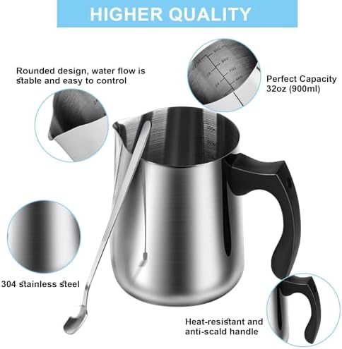 Haccah Candle Making Kit, Wax Melter for Candle Making Supplies, Candle Wax Warmer for Adults,Beginners, Including 500w Electric Stove,900ml Melting Wax Pouring Pot, Thermometer, Spoon, Candle Wick - Image 4