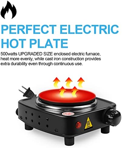DINGPAI Hot Plate for Candle Making, Black Color Electric Hot Plate - Image 3