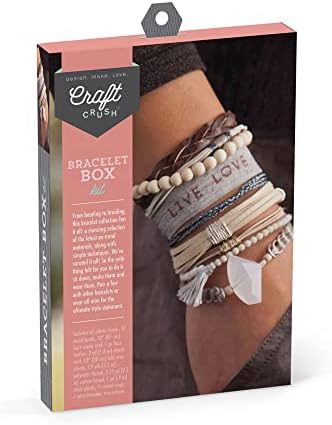 Craft Crush — Bracelet Box: Neutrals — Makes 9 Amazing Bracelets — Crafting Kits — For Ages 13+, Small by CraftCrush