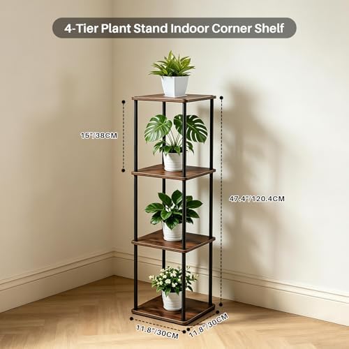 Vigordream Plant Stand Indoor Tier Metal Wood Plant Shelf for Muti Pots - Image 3