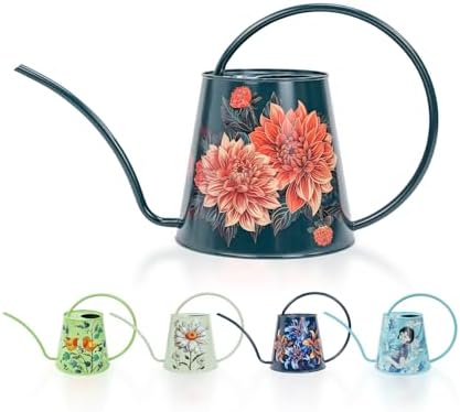 2L Long Spout Watering Can, Stainless Steel Water Can (Dahlia) by BerryBird