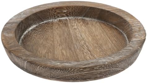 Wooden Serving Tray for Home Decor with Smooth Finish, Minimalist Chic Design, Elegant and Sophisticated Round Tray for Coffee Table or Dining Table Holder by Unknown
