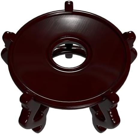 Red Lantern Rosewood Fishbowl Stand - Size 9.5 in. Base Diameter - Image 6