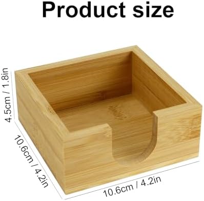Buqoo Wood Color Bamboo Sticky Note Holder - Image 2