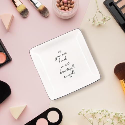 Inspirational Gifts Jewelry Tray, Positive Affirmation Encouragement Gifts Ceramic Jewelry Dish Tray for Rings & Earring for Women, You Are Motivational Ring Trinket Dish for Women - Image 4