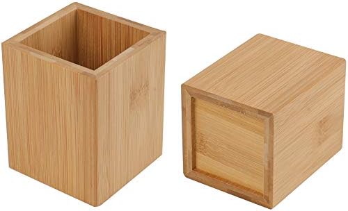 Tosnail 2 Pack Bamboo Pen Holder Pencil Holder for Desk, Makeup Brush Organizer Marker Pen Storage Cup for Office, School and Home - Image 5