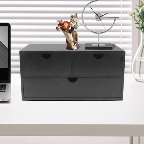 Charmewooden Bamboo Desk Organizer With Drawers Countertop Drawers Counter Storage Box Corner Desk Organizer for Home Office No Assembly Required - Image 3