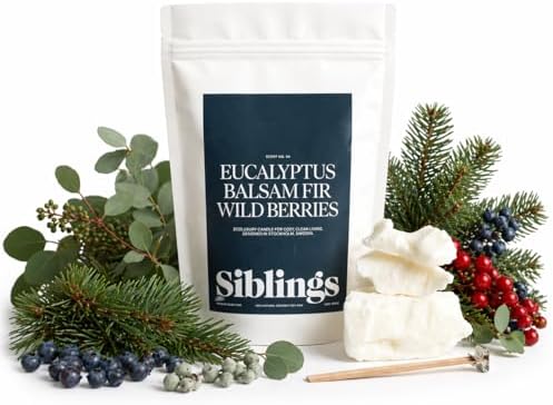 Siblings Candle Refill Kit No. 04, Eucalyptus Balsam Wild Berries by Siblings