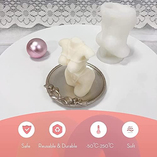 Candle Molds - Silicone Mold for Candles Making, DIY 3D Moulds for Soy Wax, Beeswax, Scented Candle, Valentine's Day Gifts (Body) - Image 4
