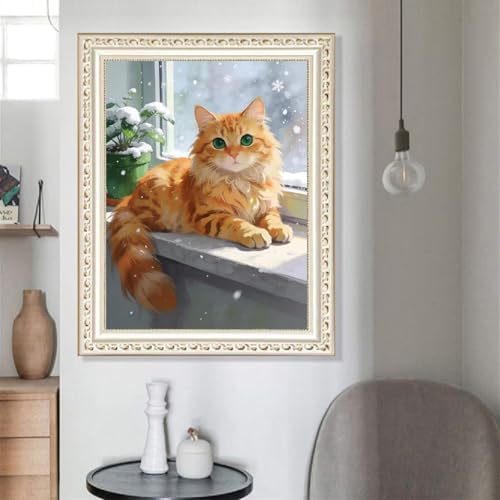 Highland Cow Diamond Art 5D Full Round Drill Diamond Painting Kit - Image 4