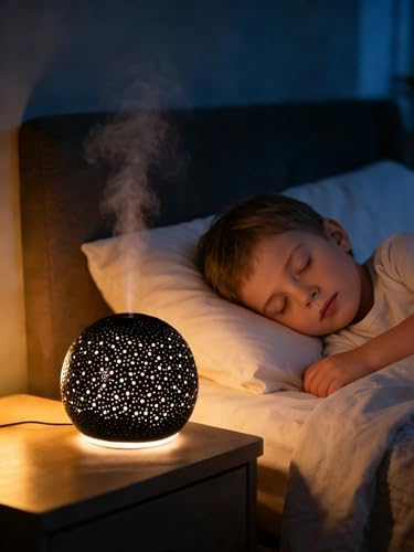 Ceramic Essential Oil Diffusers,Small Cute for Office, Home for Aromatherapy,Bedroom Humidifier Air Fragrance,Room Scent, Smell,Light Decor para Casa De Essentials Aesthetic Aroma (C) - Image 4