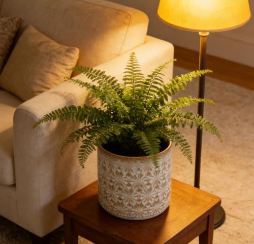 Ceramic Planter Ceramic Plant Pot, 5.3 Inch Small Planter with Unique Glaze, Home Decor Indoor Outdoor Flower Pot for Succulents Cactus Herbs, Living Room Office Decoration Farmhouse No drainage hole - Image 3