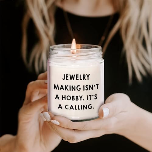 Jewelry Making Gifts | Inspirational Jewelry Making 9oz Vanilla Soy Candle | Funny Gifts for Jewelry Makers | Mother's Day Unique Gifts - Image 2