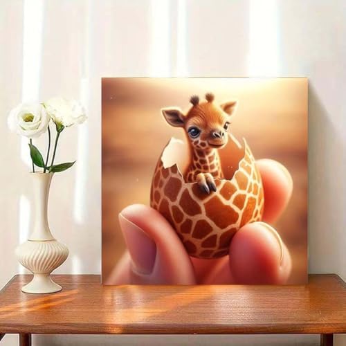 OJTOYART Mini Giraf Diamond Painting Kits for Adults, 5D Animals Diamond Art Kits for Adults Beginners, DIY by Diamonds Art Paintings for Home Wall Decor 13.79 X 13.79inch - Image 2