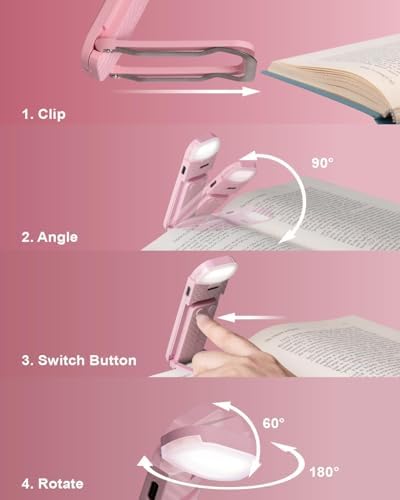 HEMONNKAM Book Light, Rechargeable Clip-On Reading Light for Bed at Night - Image 5