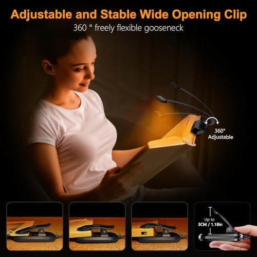Gritin Rechargeable Book Light for Reading in Bed with 19 LED - Image 5