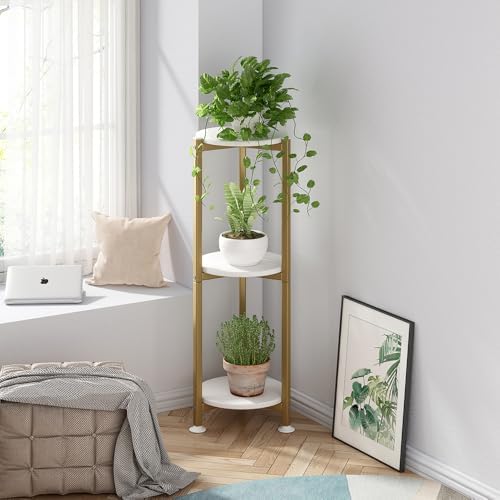 3 Tier Plant Stand Indoor Corner Tall Round Shape Plant Shelf - Image 6