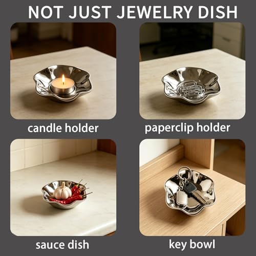 BEUNAIZER Jewelry Dish Tray, Ring Dish, Ceramic Trinket Tray, Key Bowl - Image 6