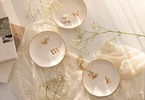 COLLECTIVE HOME - Ceramic Jewelry Tray, Decorative Trinket Dish for Rings Earrings Necklaces Bracelet Watch Keys, Birthday Mother's Day Christmas Gift for Women, 4.75", Glossy (y) - Image 3