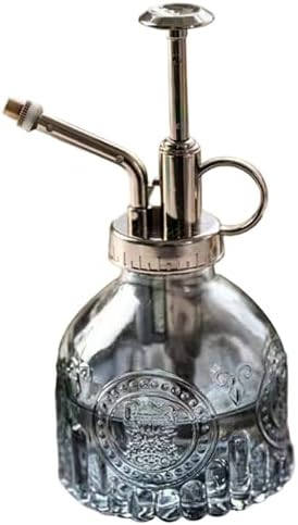 Plant Mister Spray Bottle, Glass Plant Mister 6.30x3.15 Inch Portable Handheld Fine Mist Vintage Embossment with Handle for Indoor Garden - Image 5