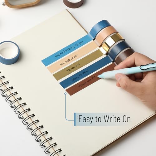 Mr. Pen- Washi Tape Set, 10 Rolls, 5 Yards/Roll, Washi Tape for Scrapbook - Image 3