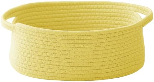 JMvicyroam Small Woven Basket, Empty Gift Basket, Yellow/1 Pack by JMvicyroam