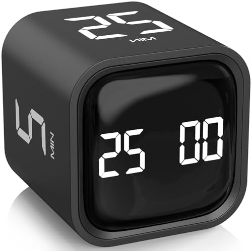 Rotating Productivity Timer 5/25/10/50, Desk Flip Timer, ADHD Tool by OORAII