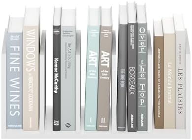 Furinno HERMITE Desk File Folder Organizers, 5-Space Vertical Desktop Office Organization Racks, Desk Top Display Book Shelf, for Paper, Office Supplies, Magazine, White - Image 4