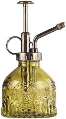 Plant Mister Spray Bottle, Retro Embossed Glass, Green by Unknown