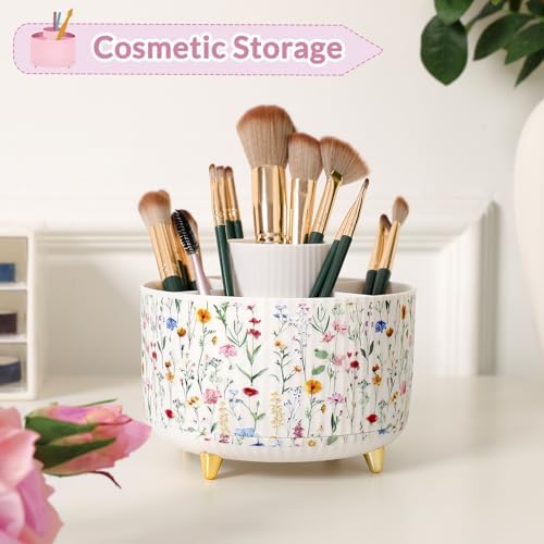 SKYDUE 360 Degree Rotating Desk Organizer, Dual-Purpose Pencil Pen Holder for Desktop, Desk Pen Organizer with 5 Slots, Office Supplies, Pencil Cup for Office, School, Home - Image 5