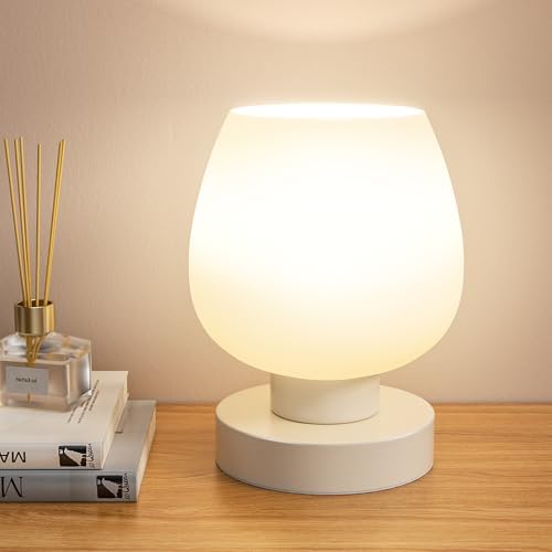 Seealle Small Touch Table Lamp for Nightstand, 3 Way Dimmable Bedside Lamp by SeealleLighting