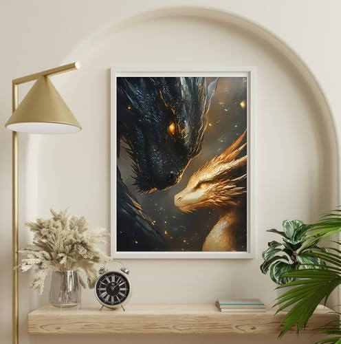 5D Diamond Painting Kits for Adults, Dragons Diamond Art Kits 12x16 in - Image 2