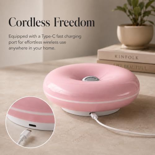 Pink Donut Lamp,Rechargeable,Pink Ambient Light,Bedroom Decor Gift - Image 5