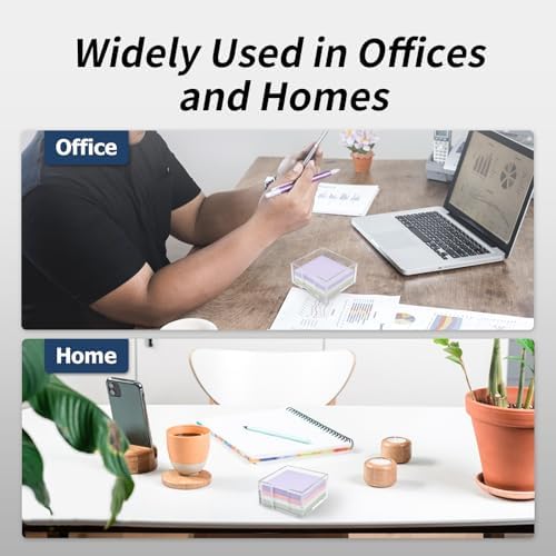 Acrylic Sticky Note Holder, 3 x 3 Crystal Clear Acrylic Notepad Holder Sticky Note Dispenser for Dorm Room and Office Desk Organizer (Pack of 3) - Image 6