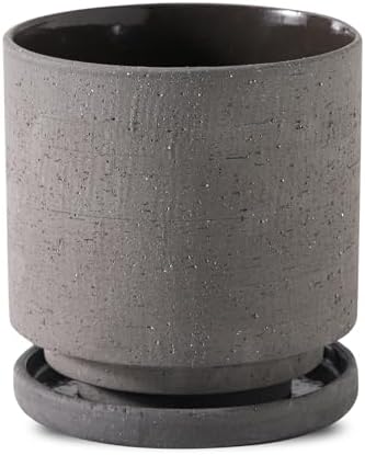 Nihow Ceramic Plant Pot Drainage Hole & Saucer for Indoor Plants, 5.7 Inch by Nihow