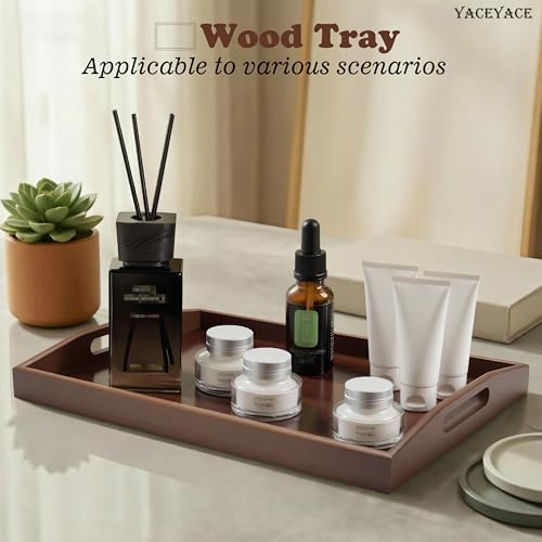 Bamboo Tray with Handles, 15.7"x11.4"x2" Medium Serving Tray - Image 5