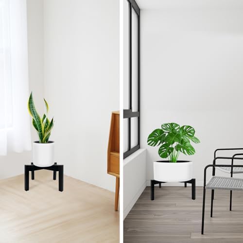 Heavy Duty Adjustable Metal Plant Stand for 10"-16" Plant Pot – Indoor & Outdoor (Black, 1 Pack) - Image 6