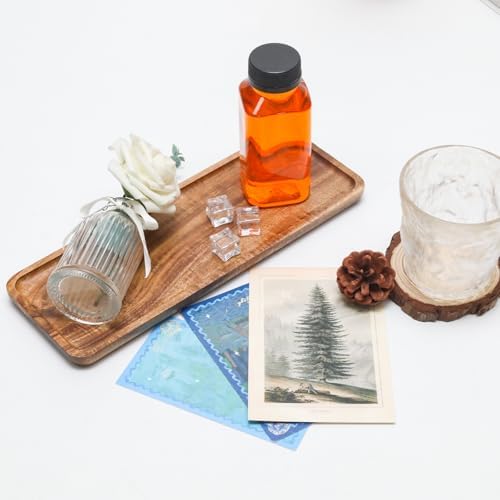 1 Pack 11.4IN*5.9IN Square Wood Serving Trays - Image 4