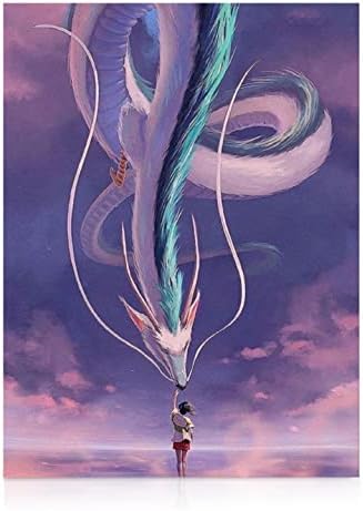 Spirited Away Dragon Diamond Art Kit for Adults Anime Wall Art 5D 12x16 by ModernMerch