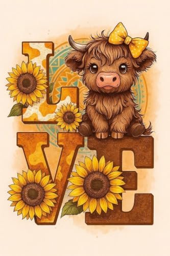 YOLENIX Highland Cattle Diamond Art Kits for Adult Diamond Painting Kit by YOLENIX