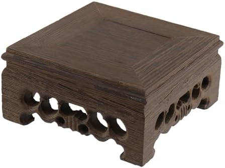 Square Furniture Wooden Display Stand Base, 4.84" Inner Diameter by PUFGUY