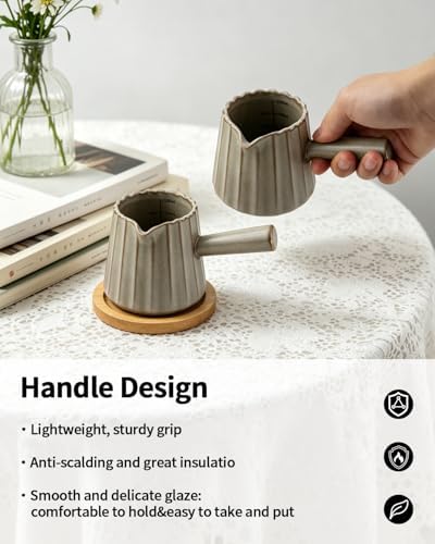 Espresso Cups, Ceramic Espresso Measuring Cup, V-Spout Espresso Accessories - Image 5