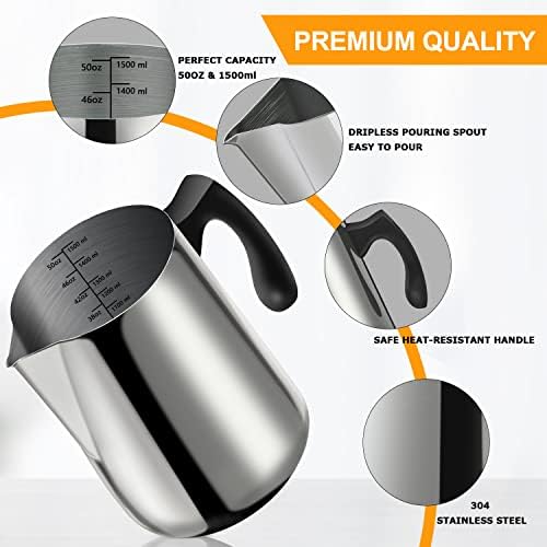 BBAXI Candle Making Pouring Pot, 1500 ML/50 OZ Pitcher, 304 Stainless - Image 4