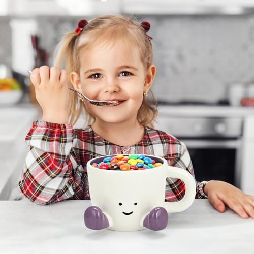 Coffee Mugs,Cute funny Mug For Women, 380ml Unique Ceramic Coffee Tea Cups, Office Mug Gift (violet) - Image 4