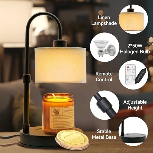 Cosy Life Dimmable Candle Warmer Lamp with Remote Control & Timer - Image 6