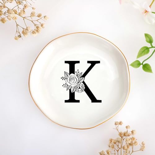 JoycuFF Birthday Gifts for Women Ceramic Jewelry Tray Rings Dish Galentines Mother's Day Gifts, Bridesmaid Engagement Gift Bridesmaid Proposal Decorative Trinket Dish Gift by Joycuff