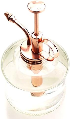 Plant Mister- Clear Color Glass Bottle & Brass Sprayer (Rose Gold) - Image 5