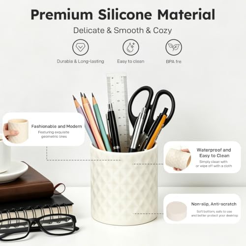 Pen Holder, Silicone Pencil Holder for Desk Organizer & Accessories - Image 4